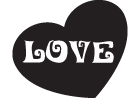 Love Heart Vinyl Sticker