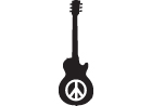Peace Guitar Vinyl Sticker
