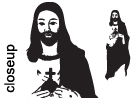 Detailed Jesus Sticker