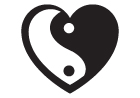 Yin Yang Heart Peace Sticker